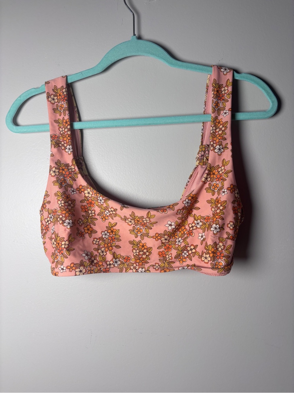 Aerie Bow Wide Strap Scoop Bikini Top size Large